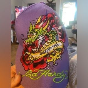 Purple dragon Ed Hardy cap